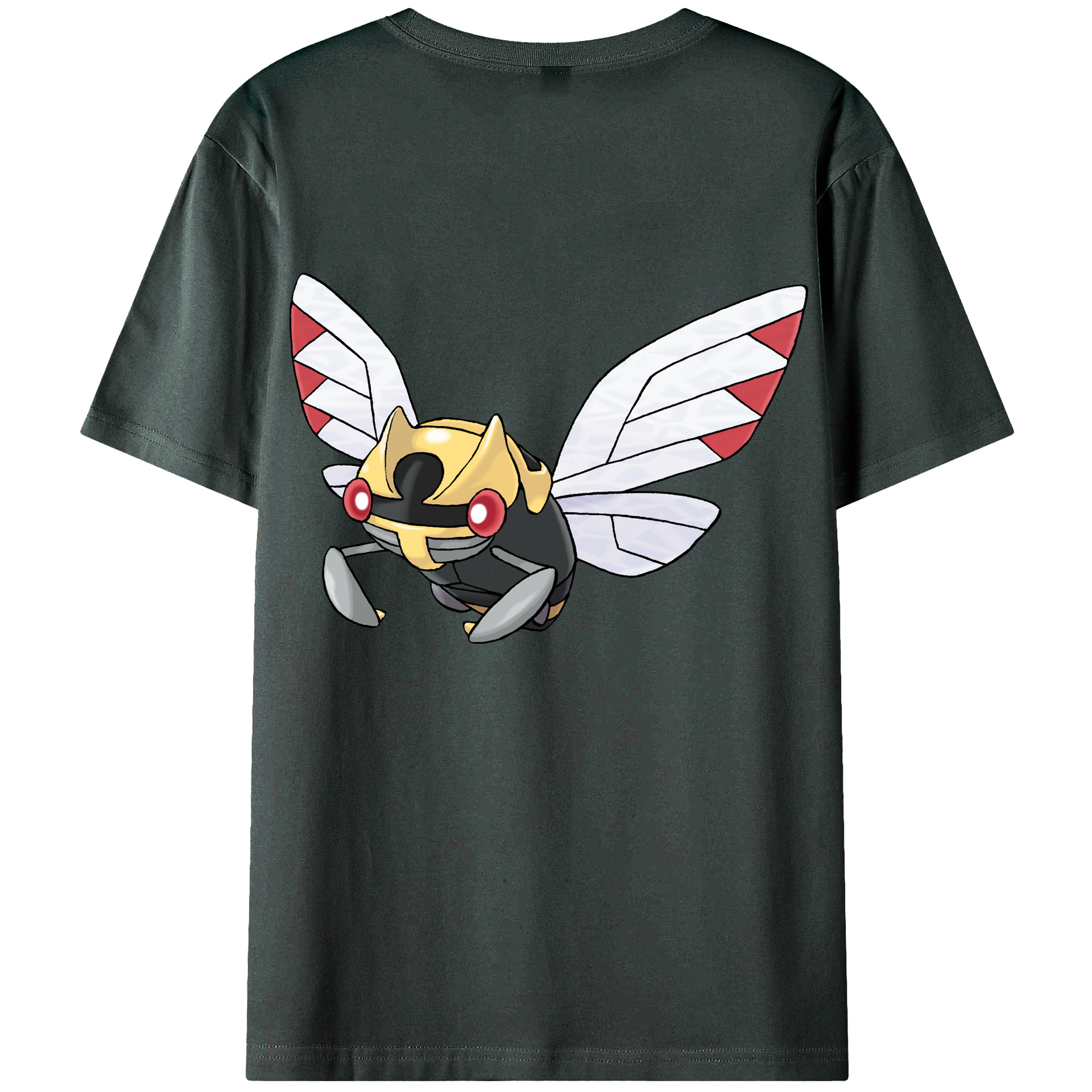 （画像用） ポケットモンスター Pokémon 綿100％ メンズ半袖Tシャツ（バックプリント） 通気性